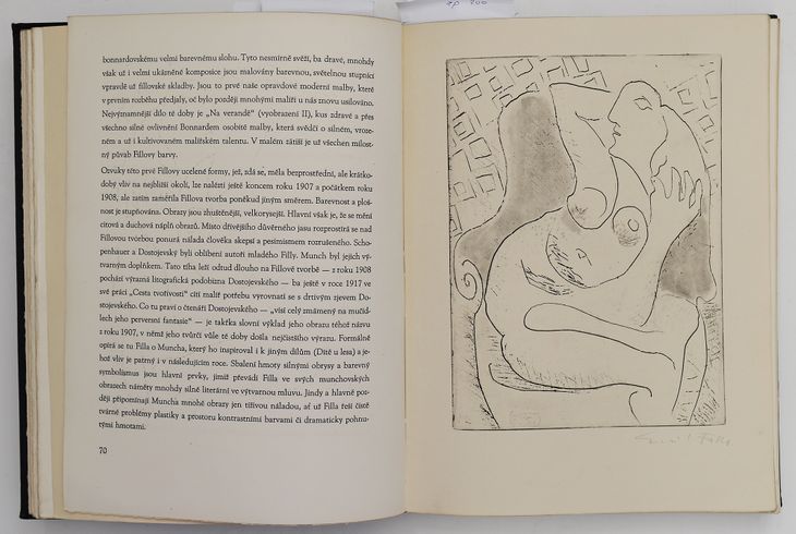 Žena v lenošce I. (cena za bibliografii č. 28 František Venera: Dílo Emila Filly, Brno, 1936, 8 originálních grafických listů, list je samostatně neprodejný) - 1